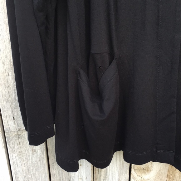 J. Jill Wearever Collection Two Button Crewneck Cardigan Black 4X - Picture 5 of 13